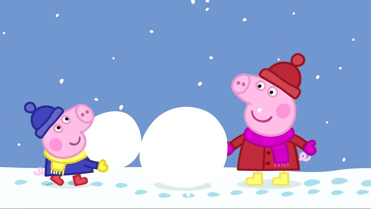 小猪佩奇第三季下雪了图片